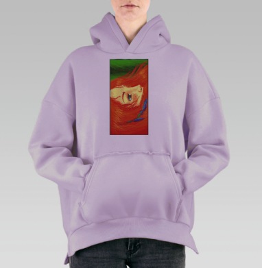 Рыжая, Hoodie Oversize Fiolet, утепленная