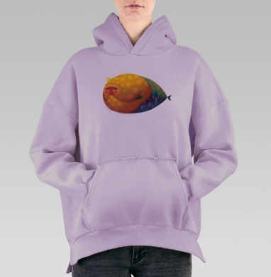 Русал, Hoodie Oversize Fiolet, утепленная