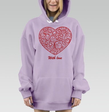 С любовью, Hoodie Mjhigh Dig Mel, Fiolet, утепленная
