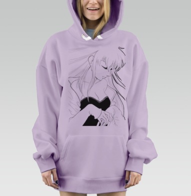 Самоделка, Hoodie Mjhigh Dig Mel, Fiolet, утепленная