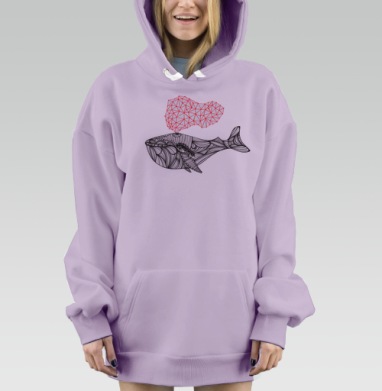 Сигналы Кита, Hoodie Mjhigh Dig Mel, Fiolet, утепленная