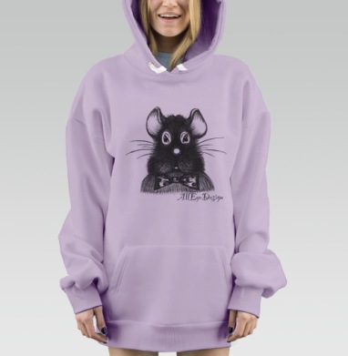 сказочная морда2, Hoodie Mjhigh Dig Mel, Fiolet, утепленная