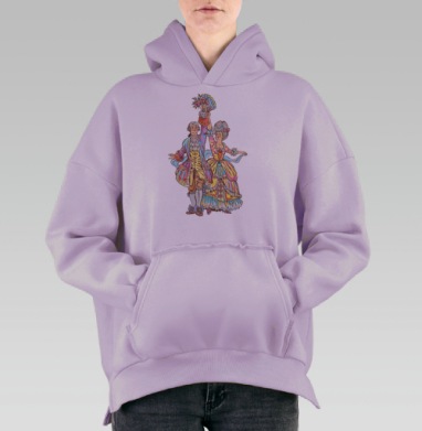 Сладкая парочка, Hoodie Oversize Fiolet, утепленная