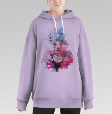 Снежная Королева, Hoodie Long Oversize Fiolet