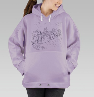 Средневековый город, Hoodie Oversize Fiolet