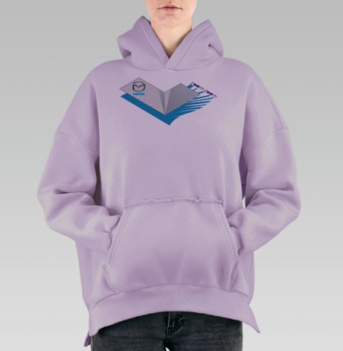 Стремительное ускорение металлическое крыло Mazda zoom-zoom, Hoodie Oversize Fiolet, утепленная