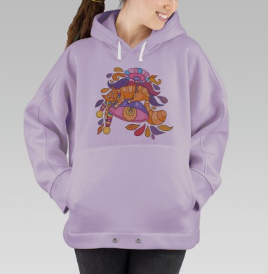 The light of fun / Свет веселья, Hoodie Oversize Fiolet
