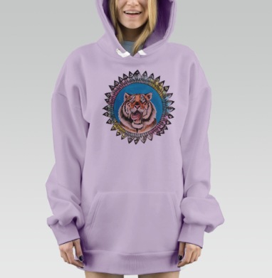 ТИГР, Hoodie Mjhigh Dig Mel, Fiolet, утепленная