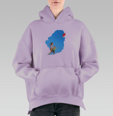 В погоне за ветром, Hoodie Oversize Fiolet, утепленная