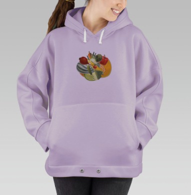 Vegetables (Живая Азбука), Hoodie Oversize Fiolet