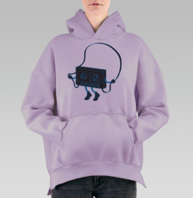Веселая кассета  =), Hoodie Oversize Fiolet, утепленная