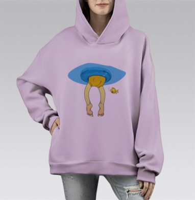 Весёлый пляжный надувной круг для детей, Hoodie Mono Fiolet, оверсайз, утепленная
