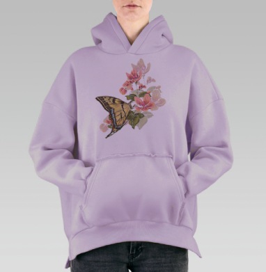весеннее настроение, Hoodie Oversize Fiolet, утепленная