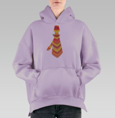 ВЕСЕННИЙ ГАЛСТУК, Hoodie Oversize Fiolet, утепленная