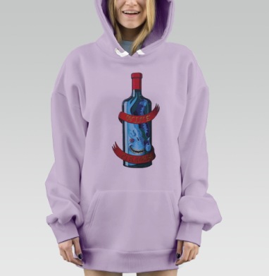 Винная пиранья, Hoodie Mjhigh Dig Mel, Fiolet, утепленная