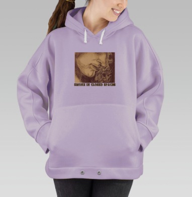 Винтажный портрет с мистическим дымом в сепии, Hoodie Oversize Fiolet