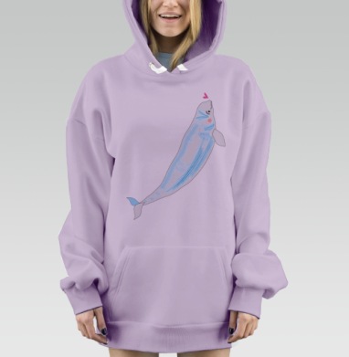 влюблённые нарвалы, Hoodie Mjhigh Dig Mel, Fiolet, утепленная