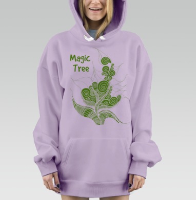 Волшебные завитушки, Hoodie Mjhigh Dig Mel, Fiolet, утепленная