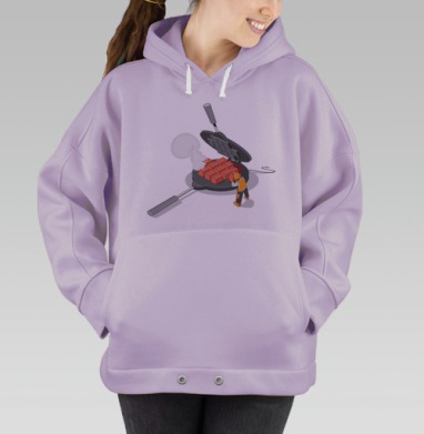 Выпечка кирпичей, Hoodie Oversize Fiolet