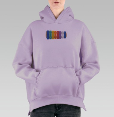 Xilophone (Живая Азбука), Hoodie Oversize Fiolet, утепленная