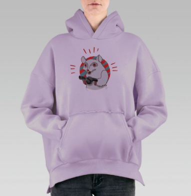 Хомячок, Hoodie Oversize Fiolet, утепленная