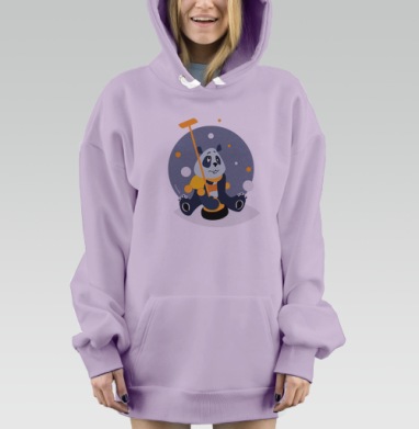 Я люблю керлинг, Hoodie Mjhigh Dig Mel, Fiolet, утепленная