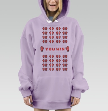 Ю вин, винтер, Hoodie Mjhigh Dig Mel, Fiolet, утепленная