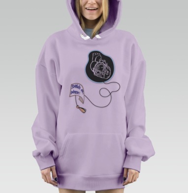 Зажги во мне свет, Hoodie Mjhigh Dig Mel, Fiolet, утепленная