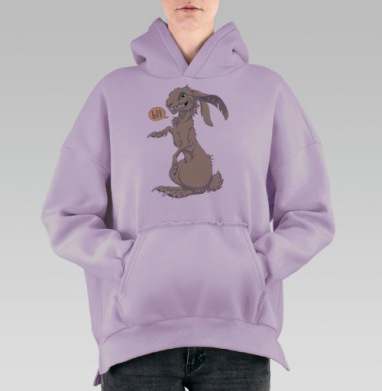 зайка, Hoodie Oversize Fiolet, утепленная