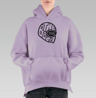 ЗЕ БАЗА 4, Hoodie Oversize Fiolet, утепленная