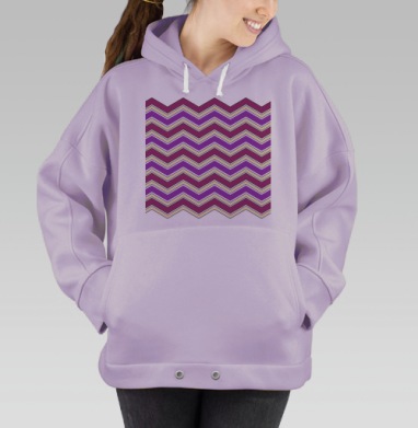 зигзаг, Hoodie Oversize Fiolet