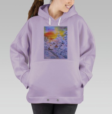 Зимняя сказка, Hoodie Oversize Fiolet