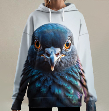 Голубок милок, Hoodie Long Oversize 3D