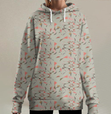Абстрактный ветер., Hoodie Long Oversize 3D