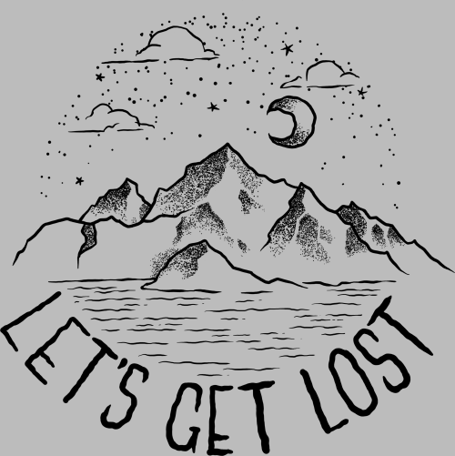 Стильный принт «Let’s Get Lost» с горным пейзажем - Принты для парней, страница 13 
