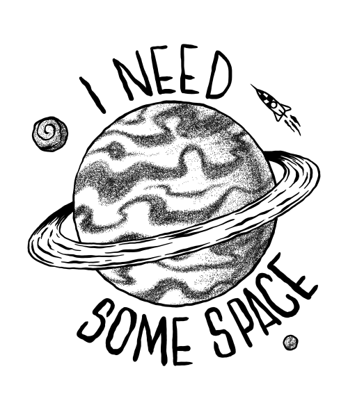 Космическая сцена с игрой слов I NEED SOME SPACE - Принты для парней, страница 13 