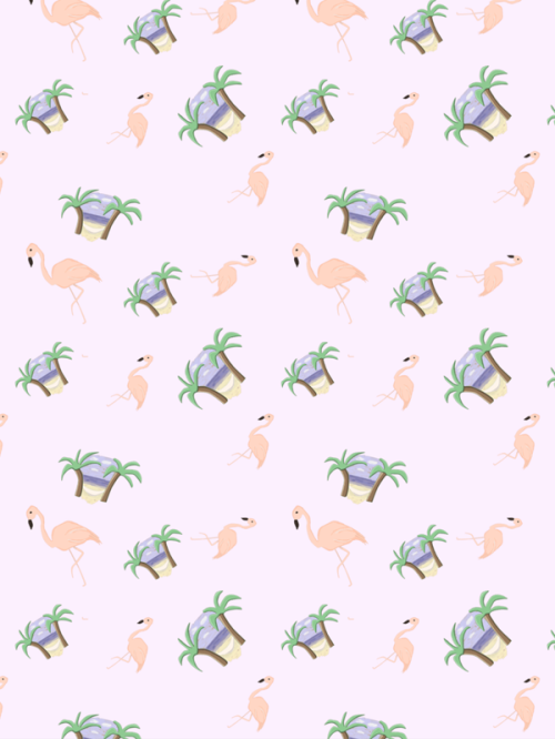 Flamingo and palm trees / Фламинго и пальмы - Магазин футболок lannka - Дизайнерские принты