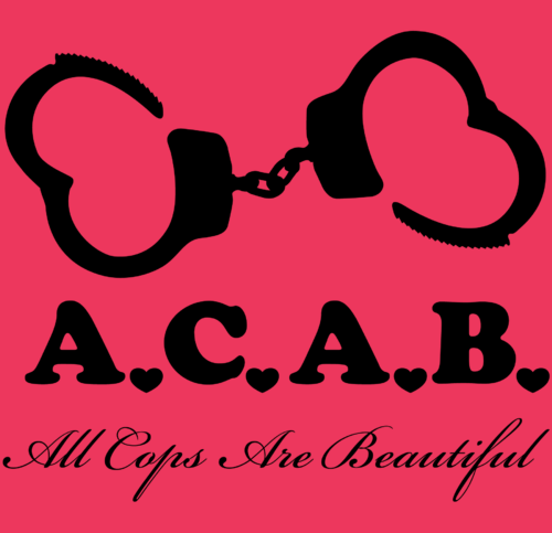 Символ любви и иронии с надписью All Cops Are Beautiful - Принты для девушек, страница 12 