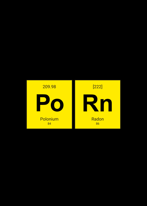 Шутливый постер «Po Rn» в стиле таблицы Менделеева - Принты для парней, страница 8 