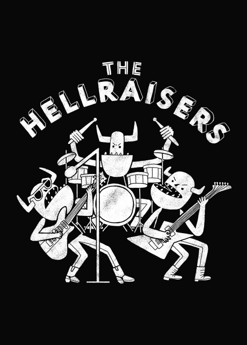 The Hellraisers / Нарушители спокойствия играют монстры рок музыканты - Принты для парней, страница 7 