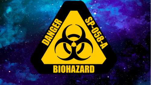 Опасность биохазард предупреждение желтый черный на фоне - Магазин футболок ElenaPrint - Дизайнерские принты