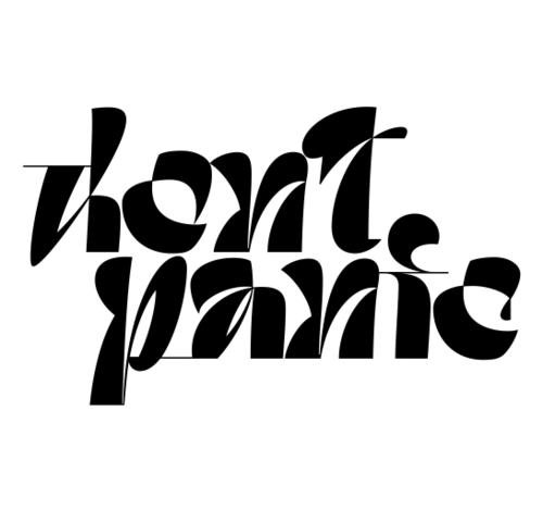 Стильный текстовый принт «Don't Panic» в каллиграфии - Принты для девушек, страница 3 