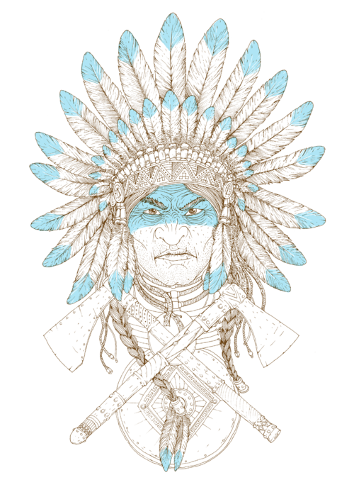 Native American Chief / Индейский вождь в перьях символ силы и достоинства - Принты для парней, страница 24 