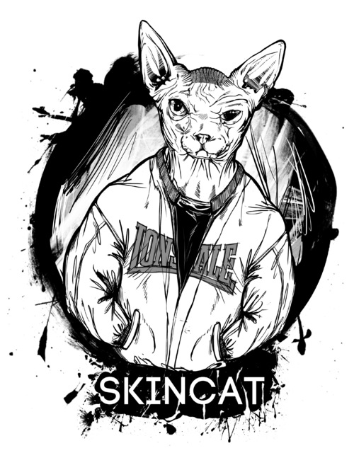 Сфинкс в куртке Лонсдейл с надписью SKINCAT - Принты для парней, страница 23 