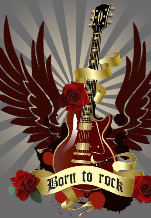 Born to rock / Рожден для рока - Магазин футболок Ruffpen - Дизайнерские принты