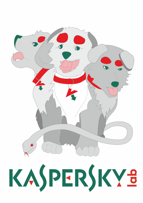 Мультяшный трёхглавый Цербер Kaspersky – Защита и стиль - Магазин футболок altairdeark - Дизайнерские принты