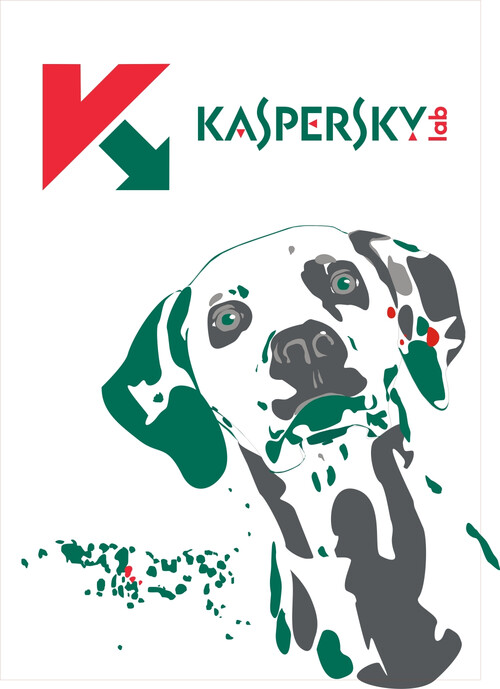 Стилизованный портрет собаки Kaspersky – защита и надежность - Магазин футболок demonwa - Дизайнерские принты