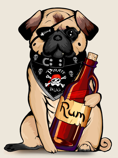 Pirate pug - Принты для парней, страница 18 